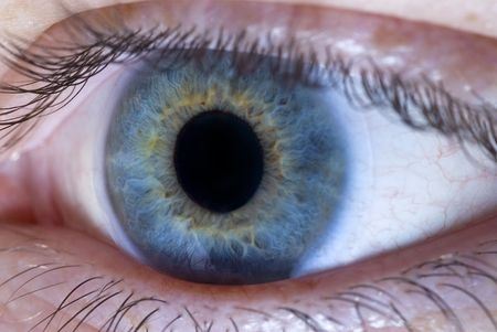 close up image of a blue eye