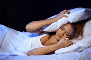 Woman having trouble sleeping