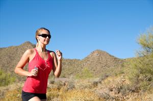 woman jogging outdoors
