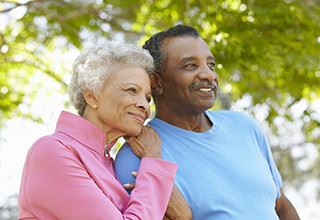 Elderly Couple outdoors