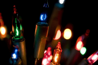 A string of christmas lights