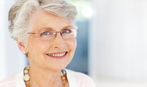 older woman smiling